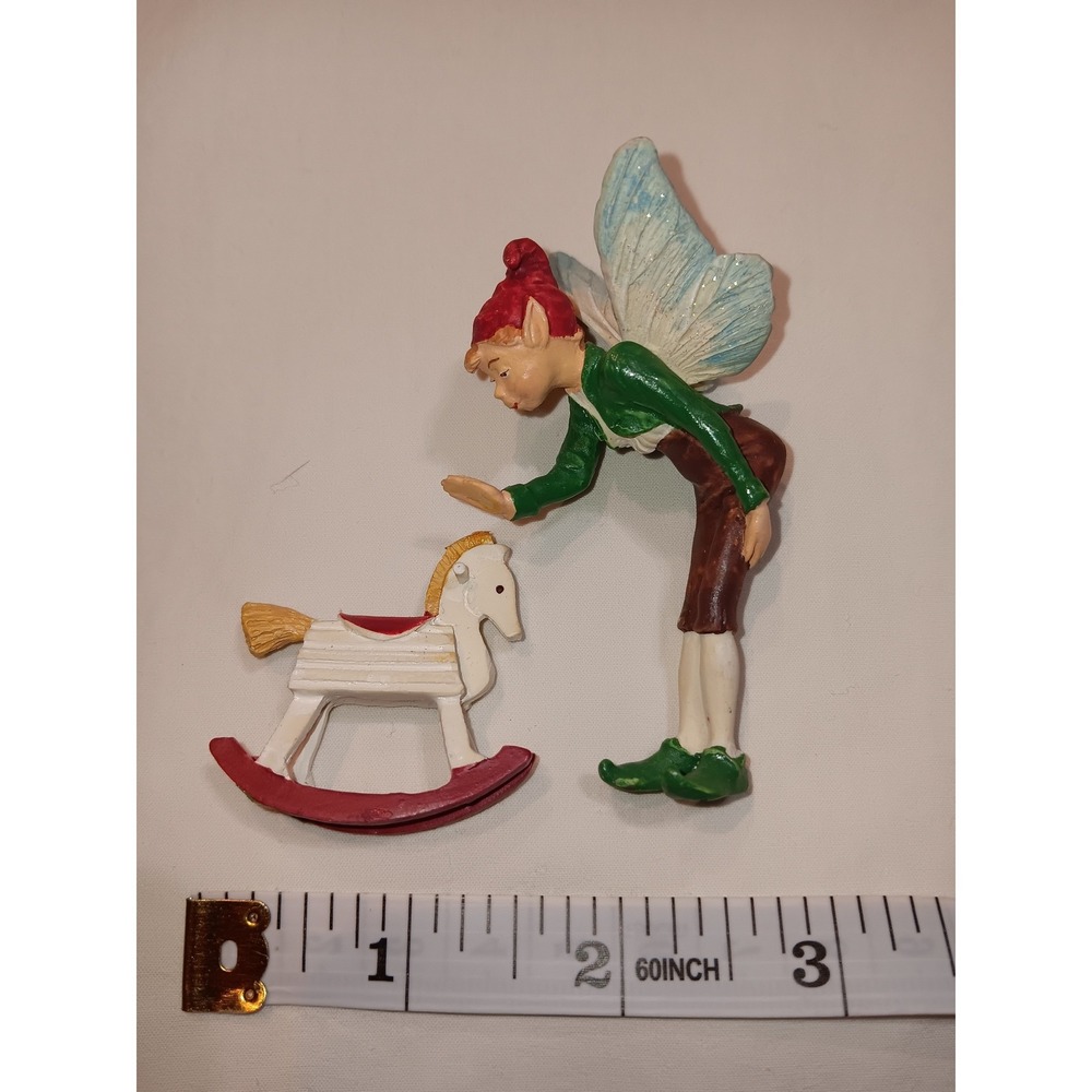 Avon‎ Santa's Elves Collection Elf with Rocking Horse Figurine Ornament